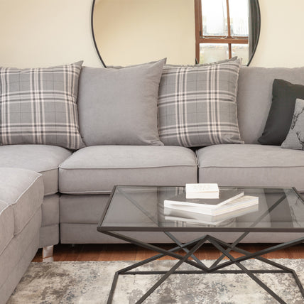 Verona Scatterback Sofa Grey Large Corner