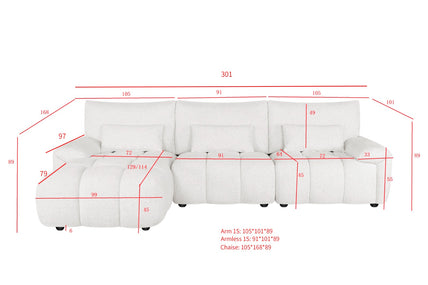 Poppy Sofa Mushroom Right Hand Facing Corner