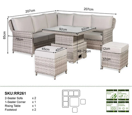 Wraysbury Grey Garden Set