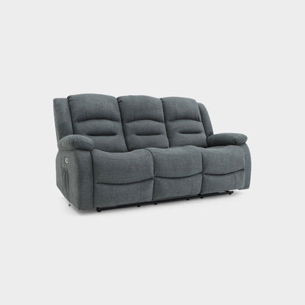Alva Electric Recliner Sofa Graphite 3 Seater