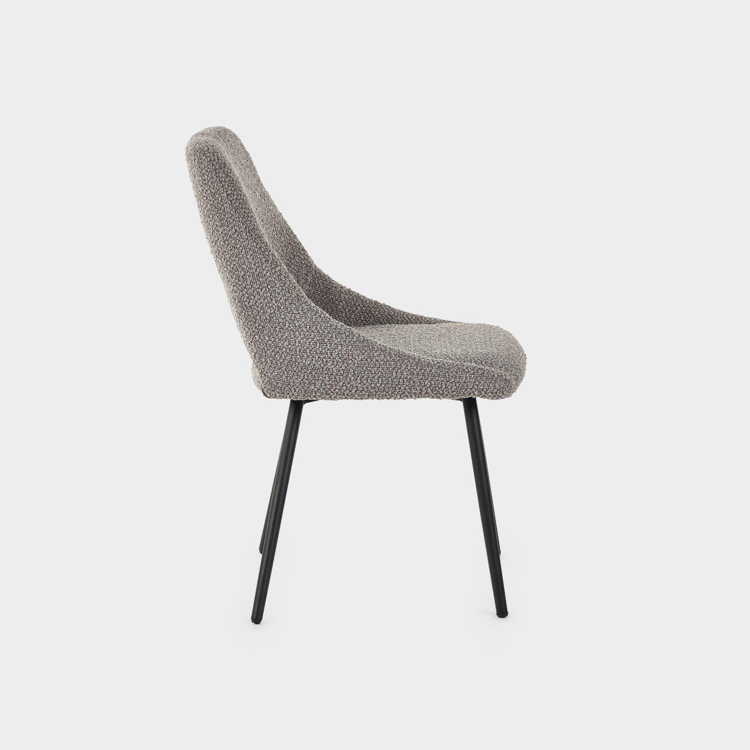 Apis Set Of 2 Dining Chairs Boucle Grey