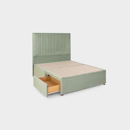Bea 2 Drawer Bed Double Plush Sage 2 Drawers