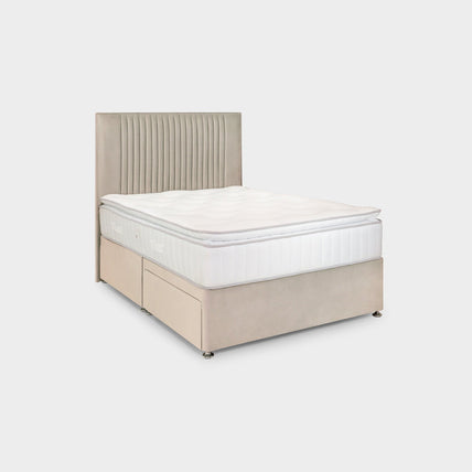 Bea 2 Drawer Bed Super King Plush Stone 2 Drawers