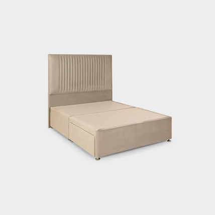 Bea 2 Drawer Bed Double Plush Stone 2 Drawers