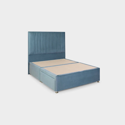 Bea 2 Drawer Bed Double Plush Teal 2 Drawers