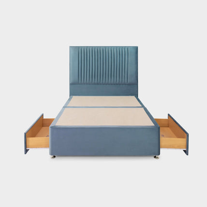 Bea 2 Drawer Bed King Plush Teal 2 Drawers