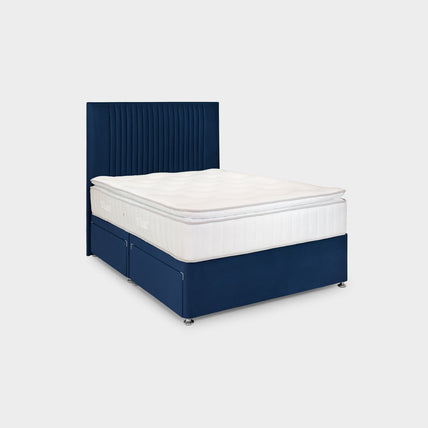 Bea 4 Drawer Bed Super King Plush Navy 4 Drawers