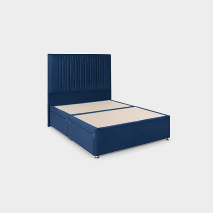 Bea 4 Drawer Bed King Plush Navy 4 Drawers