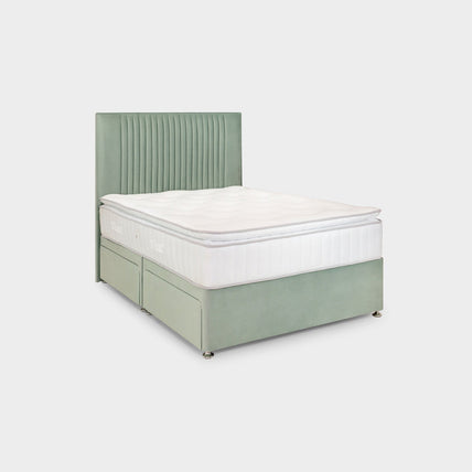 Bea 4 Drawer Bed Double Plush Sage 4 Drawers