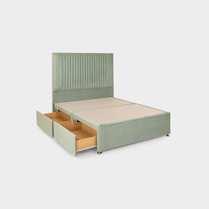 Bea 4 Drawer Bed King Plush Sage 4 Drawers