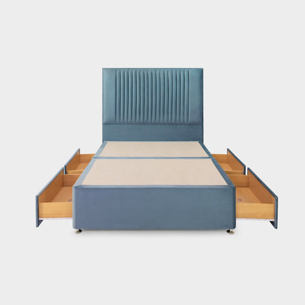 Bea 4 Drawer Bed Super King Plush Teal 4 Drawers