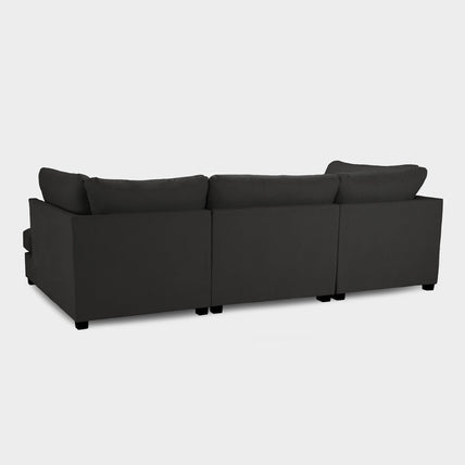 Carnaby Sofa Black U Shape Corner