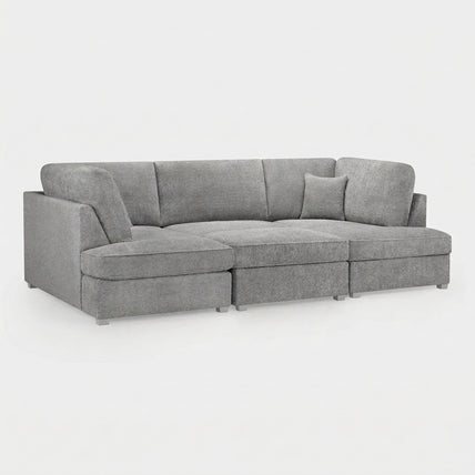 Carnaby Sofa Boucle Grey U Shape Corner
