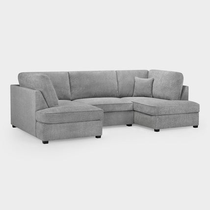 Carnaby Sofa Boucle Grey U Shape Corner