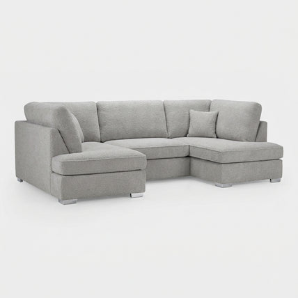 Carnaby Sofa Boucle Grey U Shape Corner