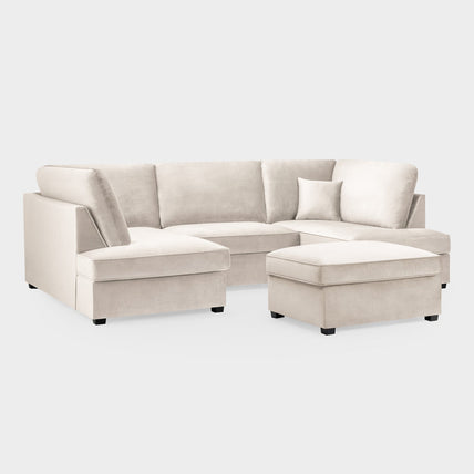 Carnaby Sofa Plush Beige U Shape Corner