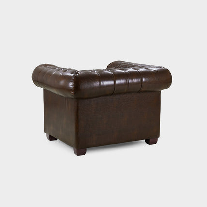Chesterfield Sofa Antique Brown Armchair