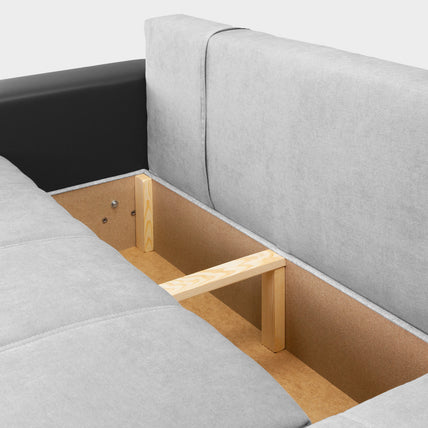 Cimiano Sofa Bed Black/Grey Left Hand Facing Corner