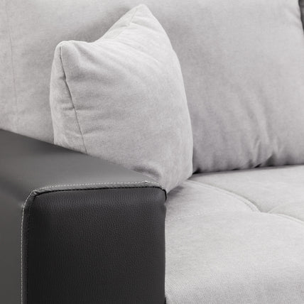 Cimiano Sofa Bed Black/Grey Left Hand Facing Corner