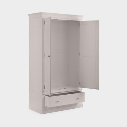 Clove Wardrobe Grey 2 Door Drawer