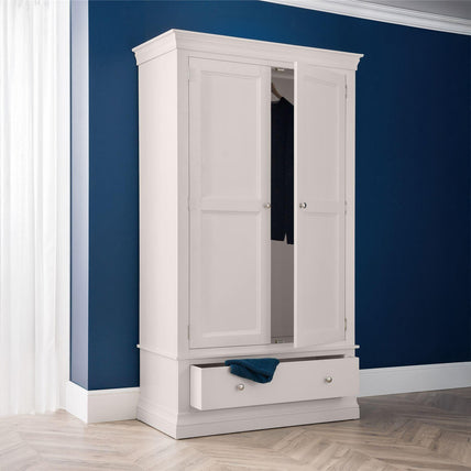 Clove Wardrobe Grey 2 Door 1 Drawer