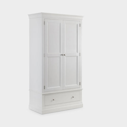 Clove Wardrobe White 2 Door 1 Drawer