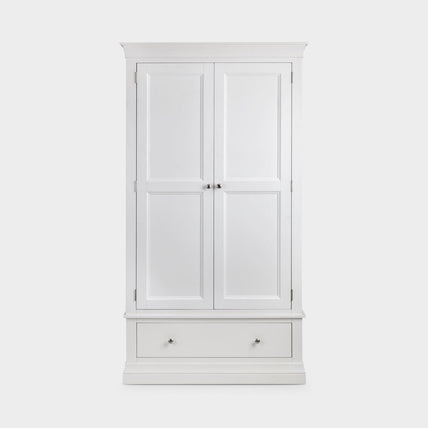 Clove Wardrobe White 2 Door 1 Drawer