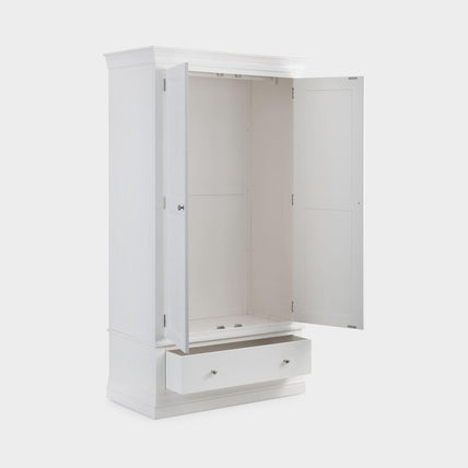 Clove Wardrobe White 2 Door 1 Drawer