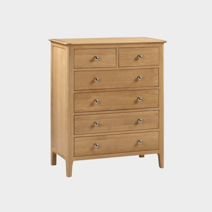 Cole Chest Oak 4+2 Drawer