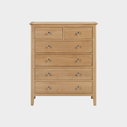 Cole Chest Oak 4+2 Drawer