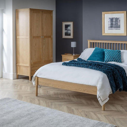 Cole Wardrobe Oak 2 Door 1 Drawer