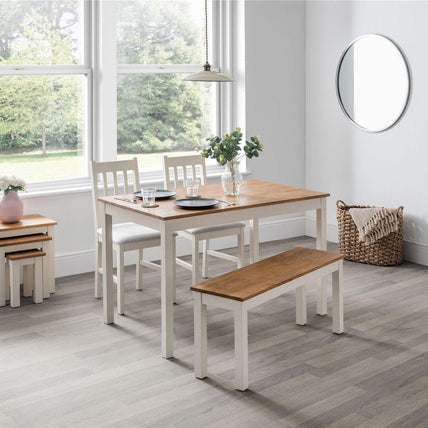 Connie Rectangular Dining Table Ivory/Oak