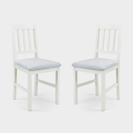 Connie Set Of 2 Dining Chairs Ivory/Grey