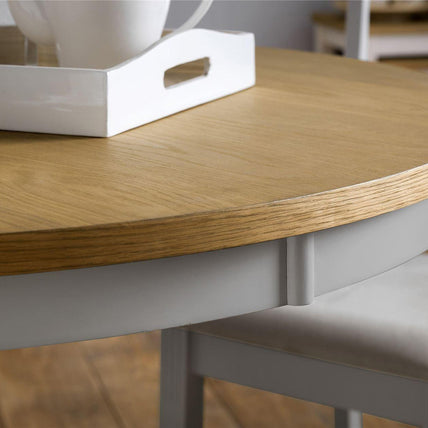 Dara Round Dining Table Grey/Oak