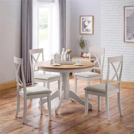 Dara Round Dining Table Grey/Oak