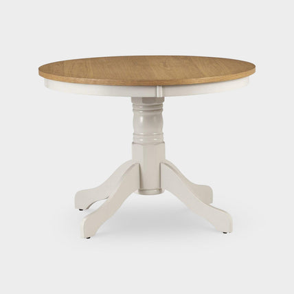 Dara Round Dining Table Ivory/Oak