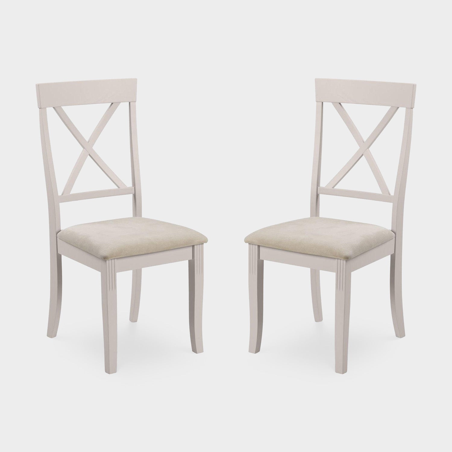 Dara Set of 2 Dining Chairs Grey/Oak