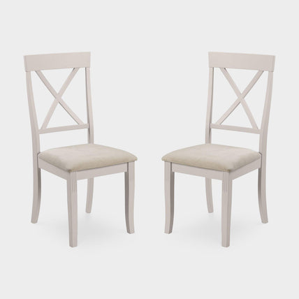 Dara Set of 2 Dining Chairs Grey/Oak