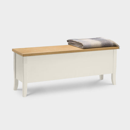 Dara Storage Bench Ivory/Oak