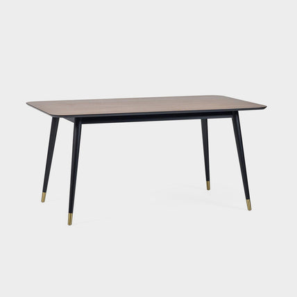 Flavia Rectangular Dining Table Black/Walnut
