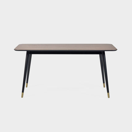 Flavia Rectangular Dining Table Black/Walnut