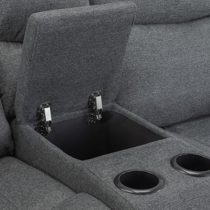 Harald Electric Recliner Sofa Grey Fabric Armchair