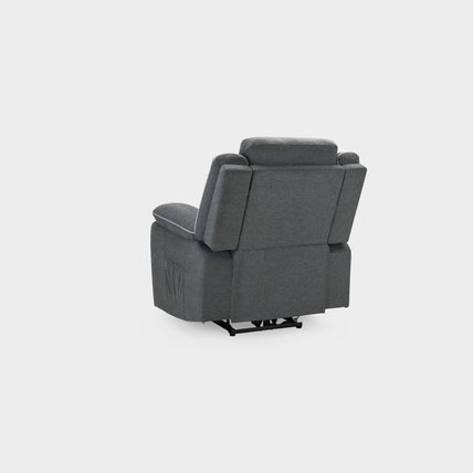 Harald Electric Recliner Sofa Grey Fabric Armchair