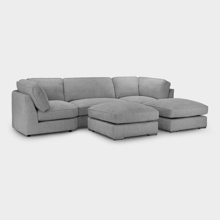 Inga Fullback Sofa Grey U Shape Corner