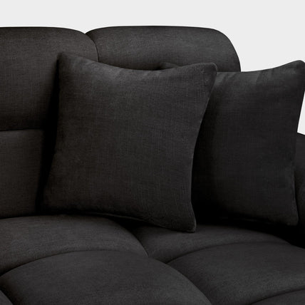 Jacob Sofa Black Right Hand Facing Corner