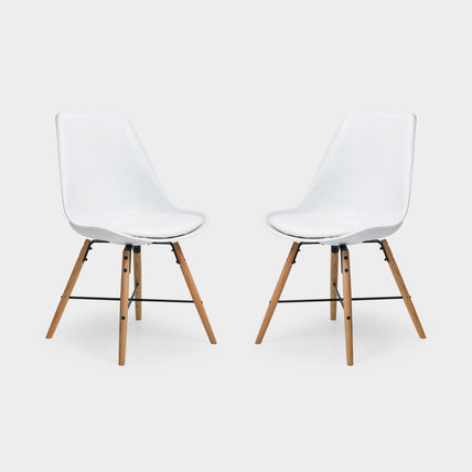 Kiah Set of 2 Dining Chairs White