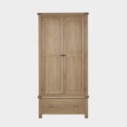Melissa Wardrobe Limed Oak 2 Door 1 Drawer