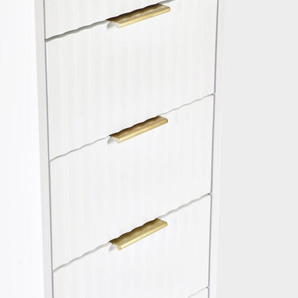 Mira Chest White 5 Drawer Tall