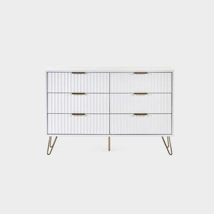 Mira Chest White 6 Drawer