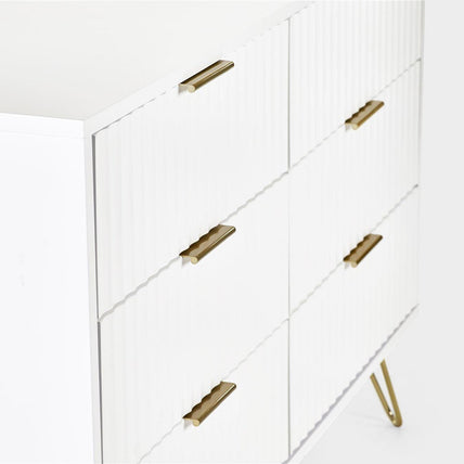 Mira Chest White 6 Drawer